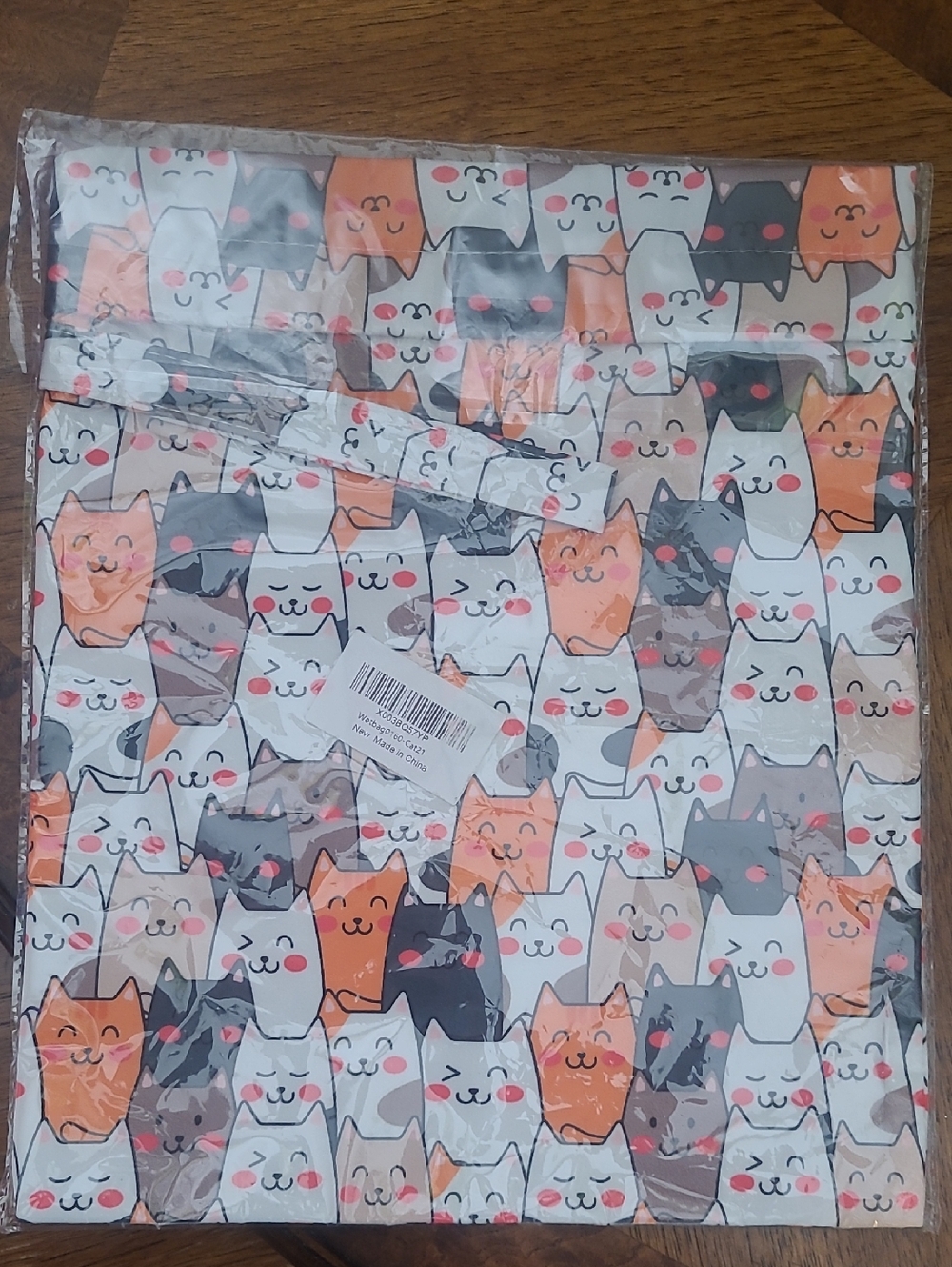 New in bag! Colorful Cats Print Travel Swim Wet Bag Hidden Zipper & Snap Handle - Picture 2 of 3